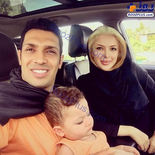 سلفی خوشحال‌طور «سپهر حیدری» با همسر و پسرش +عکس