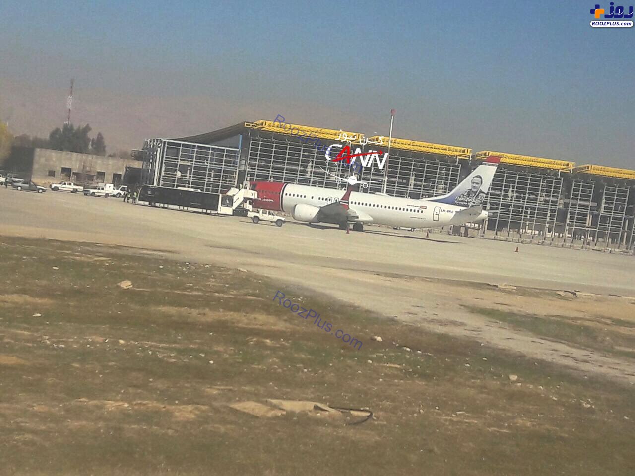 عکس/ فرود اضطراری هواپیمای نروژی در شیراز