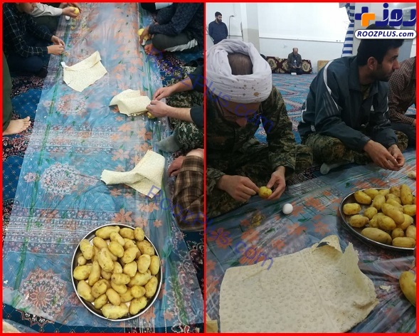 غذای لاکچری نیروهای جهادی در مناطق سیل زده/ عکس