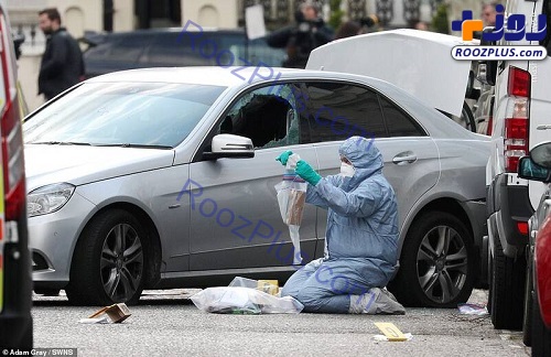 عکس/حمله به خودروی سفیر اوکراین در انگلیس