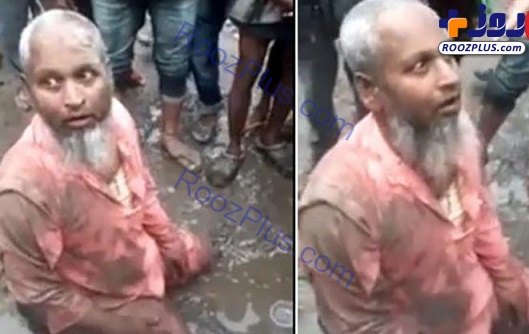 پیرمرد مسلمان هندی مجبور به خوردن گوشت خوک شد+عکس