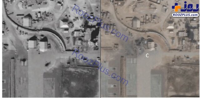 عکس/انتشار تصاویر ماهواره‌ای از حمله موشکی موفقیت‌آمیز سپاه به پایگاه عین‌الاسد