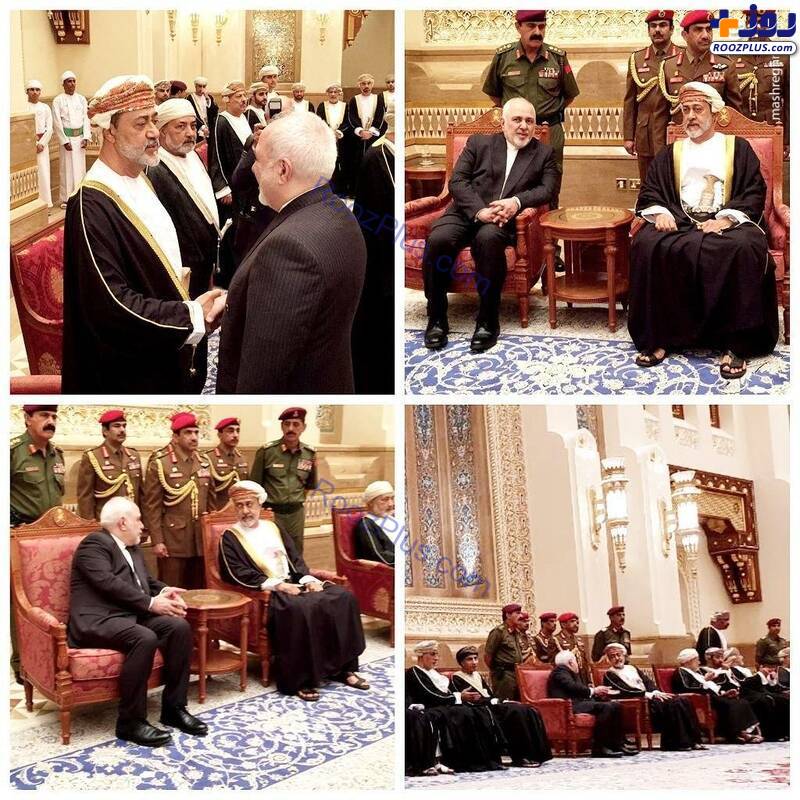 دیدار ظریف با سلطان جدید عمان +عکس