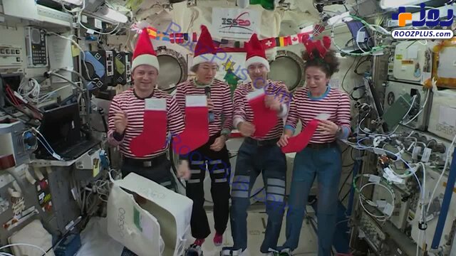جشن کریسمس در ایستگاه فضایی بین‌المللی +عکس