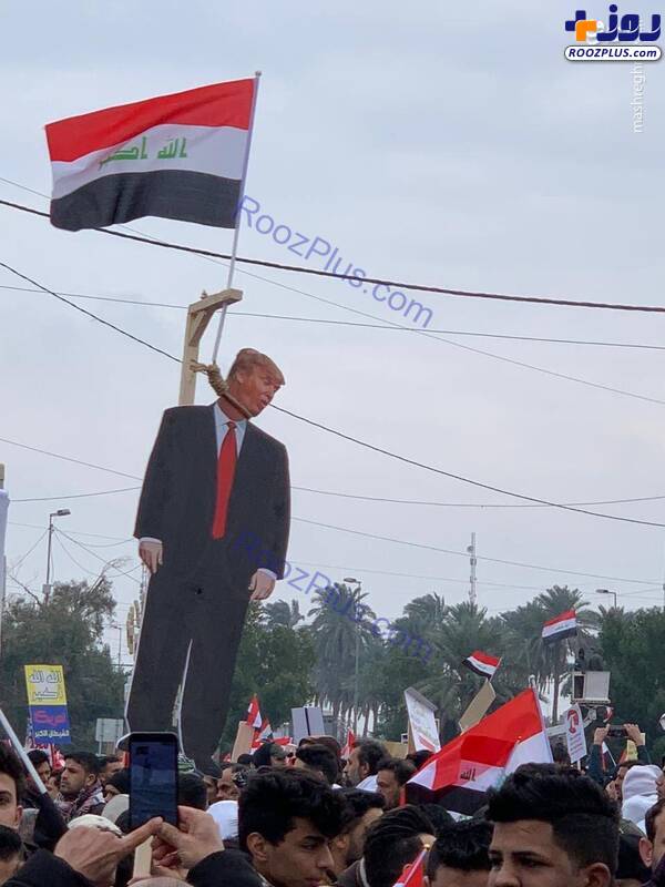 اعدام نمادین آمریکایی‌ها در تظاهرات میلیونی مردم عراق