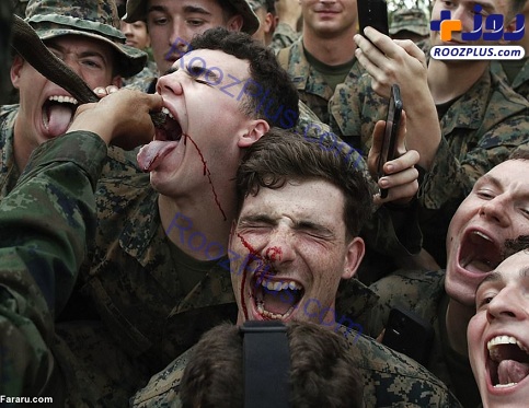 خوردن خون مار کبرا، عقرب و رتیل توسط سربازان آمریکایی+عکس