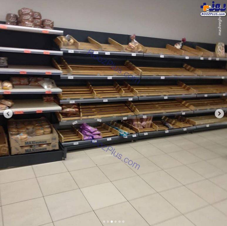بحران کرونا در فروشگاه‌های مادرید+عکس