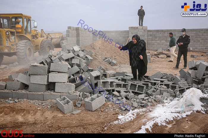 تخریب دیوار کشی 650 باغ ویلای غیر مجاز در مشهد +عکس