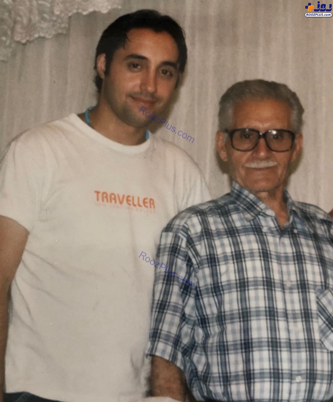 امیرحسین رستمی در کنار پدر مرحومش +عکس