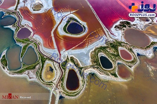 دریاچه زیبای نمک در چین +عكس