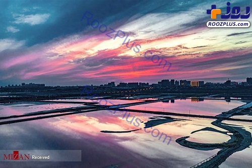 دریاچه زیبای نمک در چین +عكس