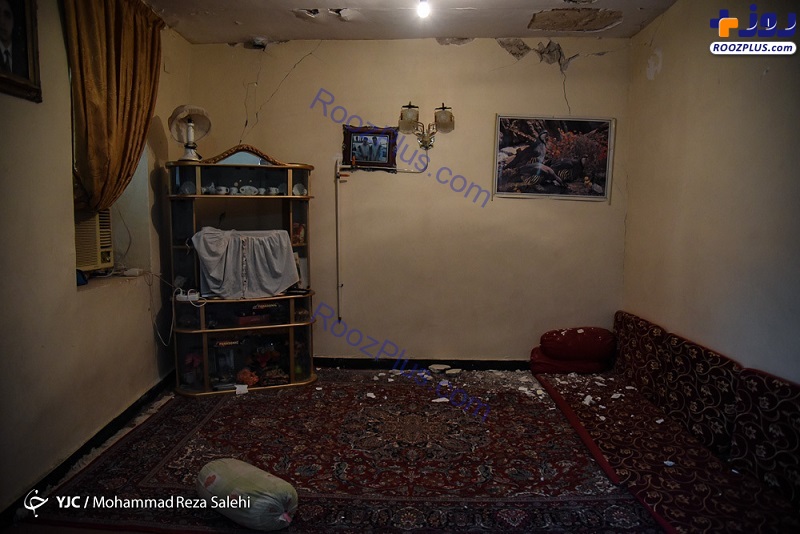 ریزش و ترک دیوار خانه های روستای گل‌گیر مسجدسلیمان +عکس