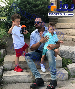 همسر روناک یونسی با دو فرزندش +عکس