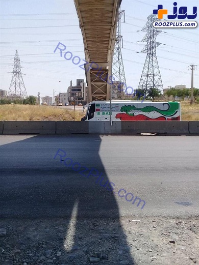 اتوبوس تیم ملی ایران در جاده قزوین رویت شد + عکس