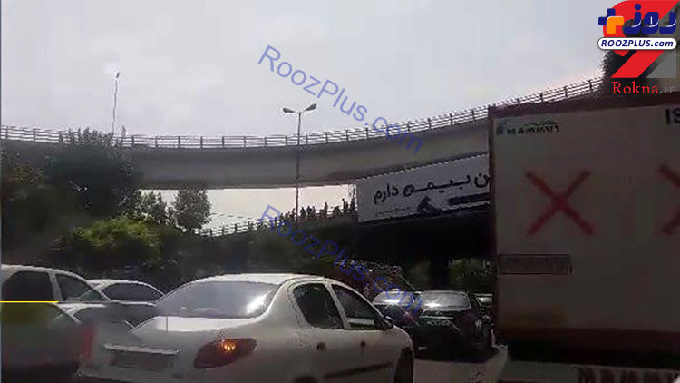 ماجرای خودکشی یک تهرانی روی پل همت +عکس