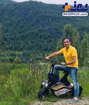 موتورسواری مجری خوش صدا در طبیعت +عکس