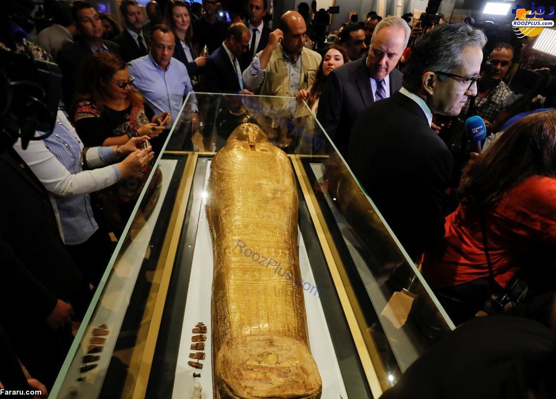 تابوت طلایی ۲هزار ساله قاچاق شده به مصر بازگردانده شد +عکس