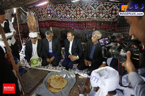 عکس/ حضور جهانگیری در چادر عشایر