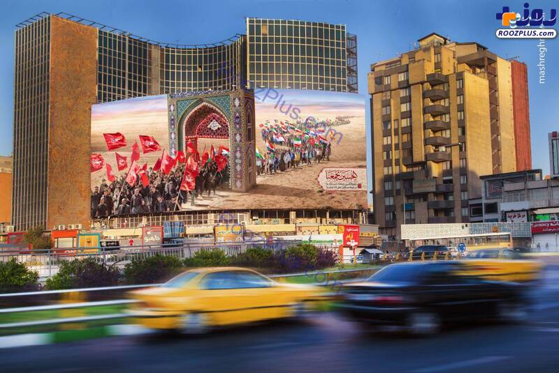 دیوارنگاره اربعینی میدان ولیعصر(عج) +عکس