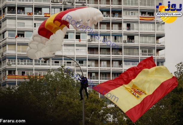 فرود ناشیانه چترباز مقابل پادشاه اسپانیا! +عکس