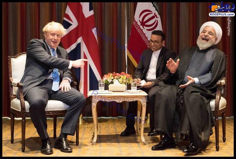 خنده‌های روحانی با نخست وزیر انگلیس+تصاویر