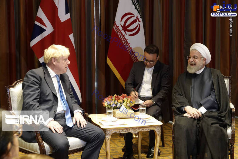 خنده‌های روحانی با نخست وزیر انگلیس+تصاویر