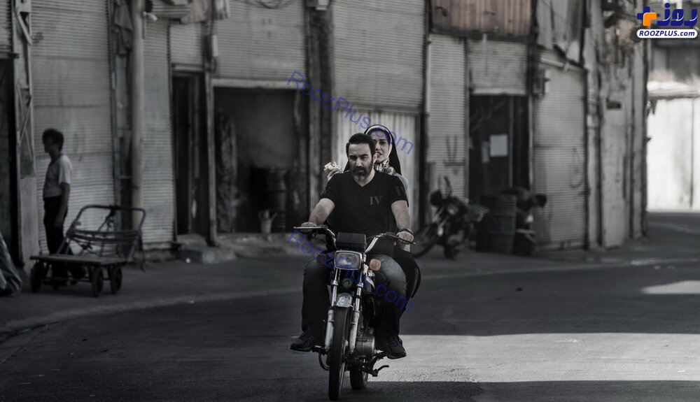 پریناز ایزدیار و محسن تنابنده روی موتور+عکس