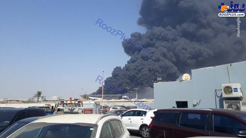 آتش‌سوزی مهیب در عربستان+تصاویر