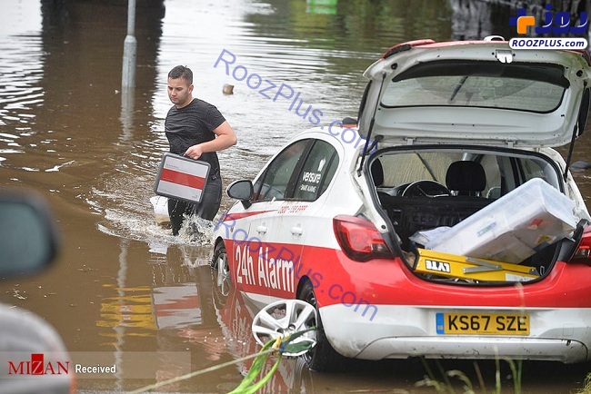 عکس/بارش شدید باران در انگلیس