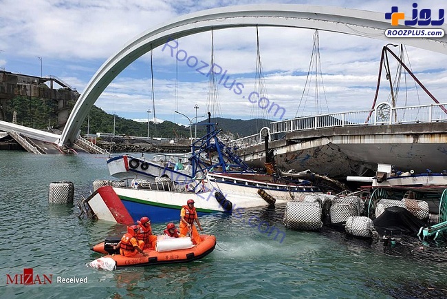 ریزش وحشتناک یک پل در تایوان +عکس