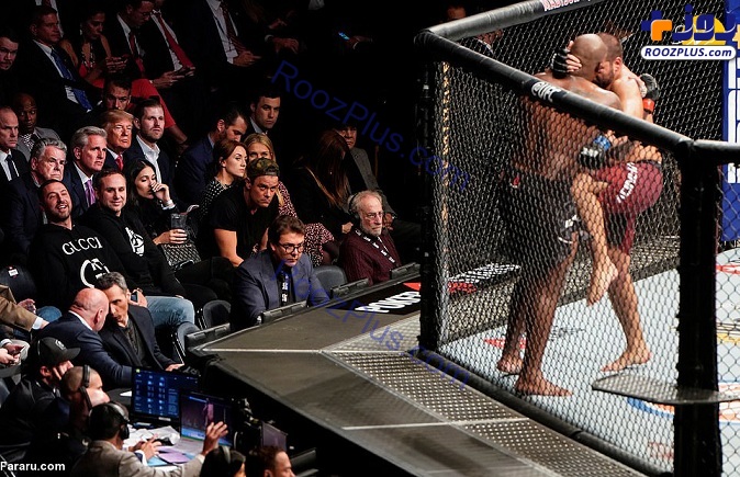 عکس/ترامپ تماشاگر مسابقات رزمی UFC