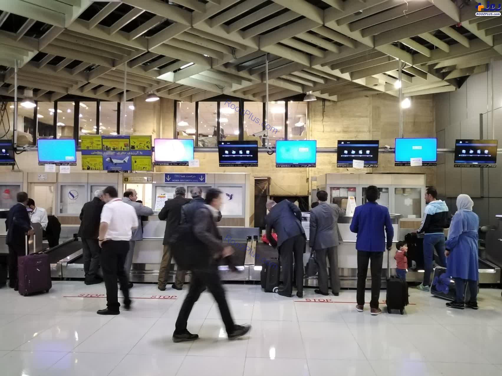مانیتور کانتر‌های پذیرش فرودگاه مهرآباد از کار افتاد! +عکس