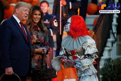 تصاویر متفاوت ترامپ و همسرش با سبد شکلات!