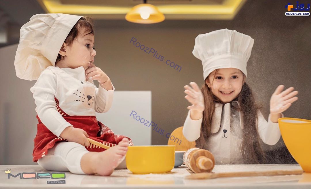 عکس/فرزندان شاهرخ استخری آشپز می شوند