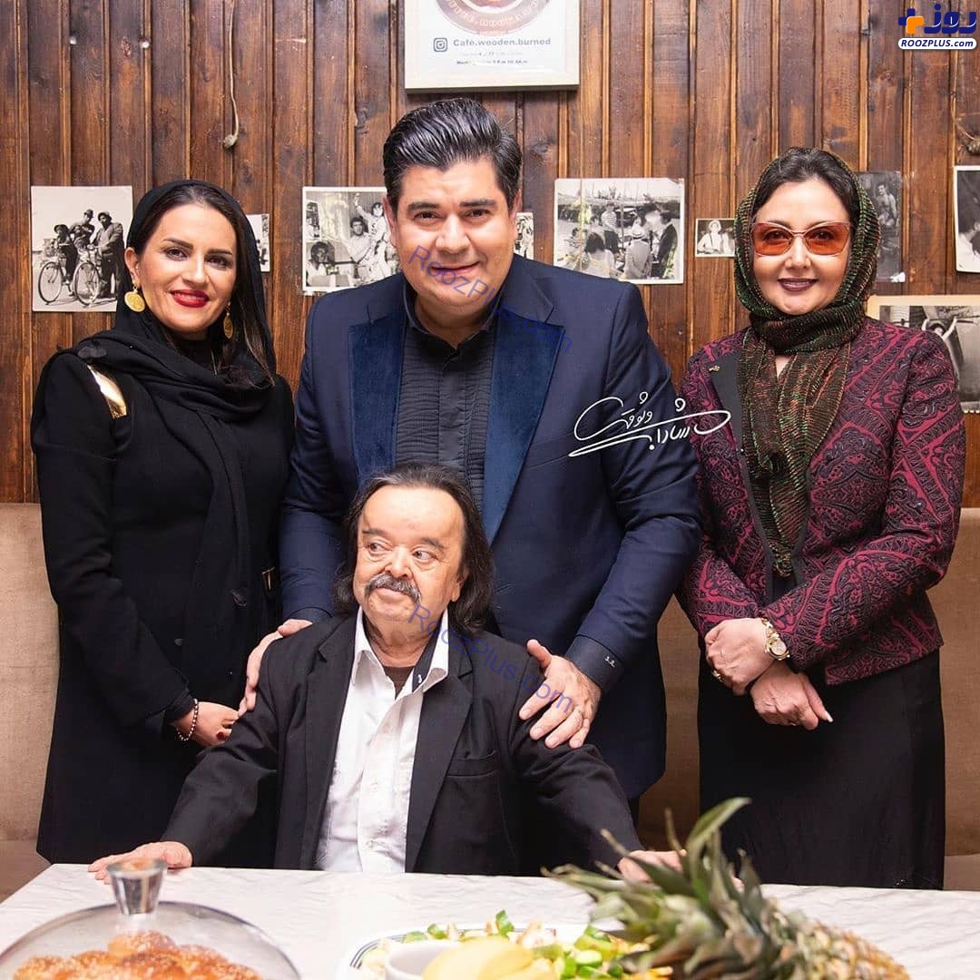 عکس/سالار عقیلی در کنار همسرش و کتایون ریاحی در تولد اسدالله یکتا