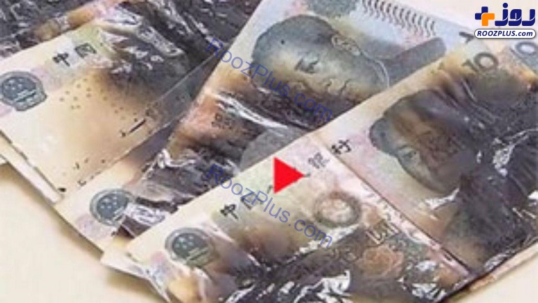 عکس/ ز‌ن چینی به خاطر کرونا پول‌هایش را سوزاند!