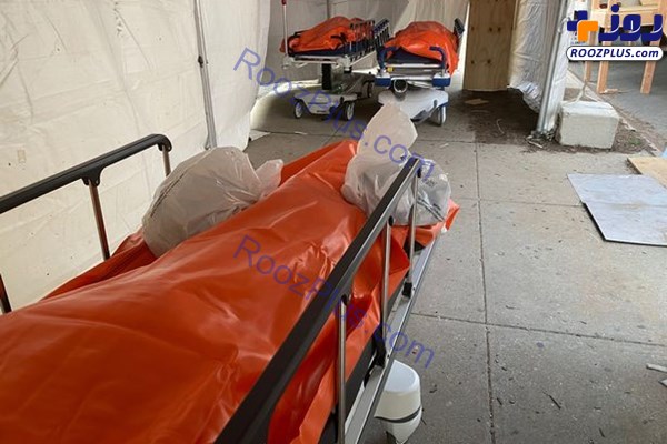 راهروهای مملو از قربانیان کرونا در بیمارستان+تصاویر