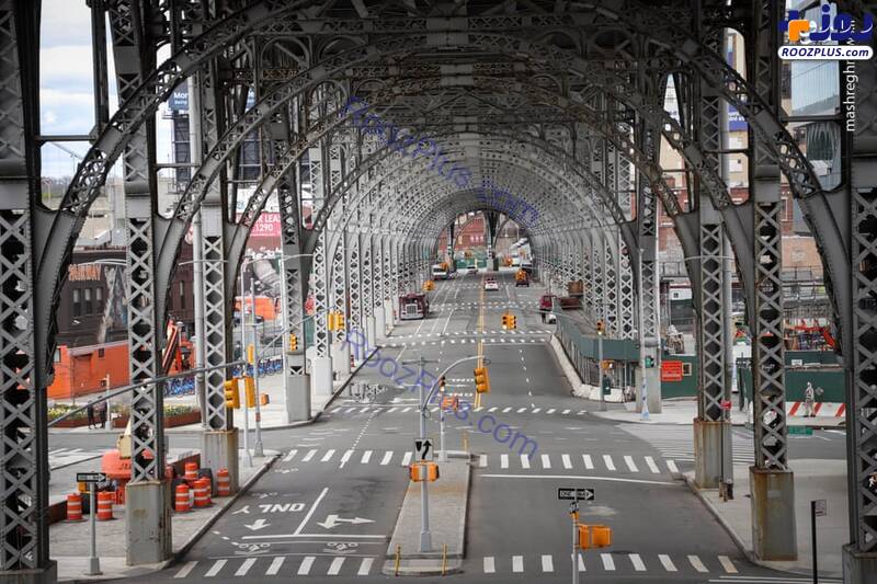 خیابان‌های خلوت نیویورک در روزهای قرنطینه +عکس