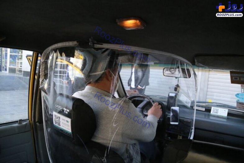 نصب فضا‌های جداکننده راننده و مسافر در تاکسی‌های پایتخت +عکس