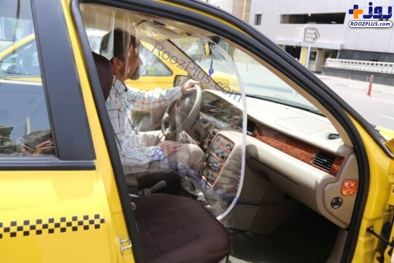 نصب فضا‌های جداکننده راننده و مسافر در تاکسی‌های پایتخت +عکس