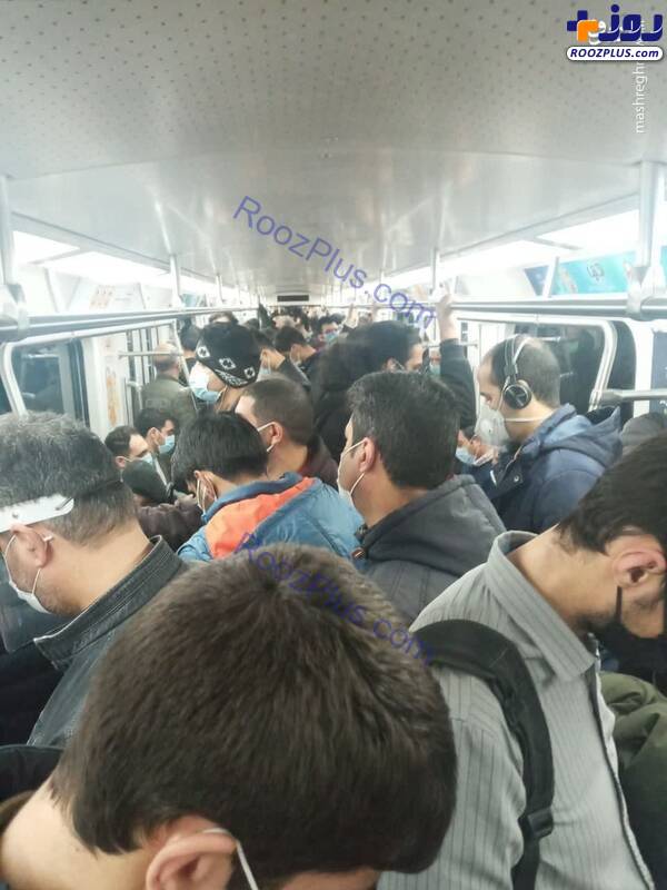 عکس/ازدحام مسافر در مترو تهران!