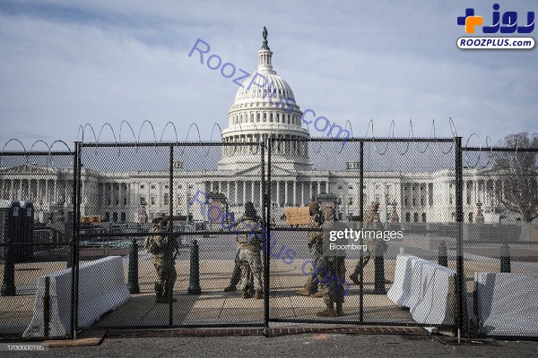 عکس/ کاخ سفید در حصار خودروهای زرهی و سیم های خاردار!