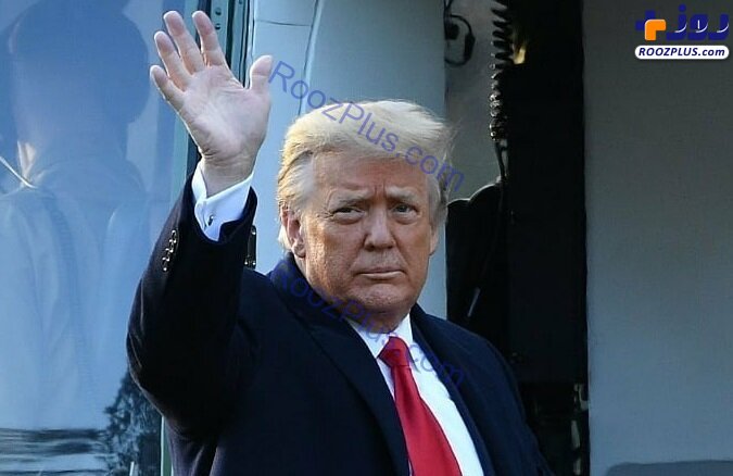 چهره ترامپ هنگام ورود و خروج از کاخ سفید / تصاویر