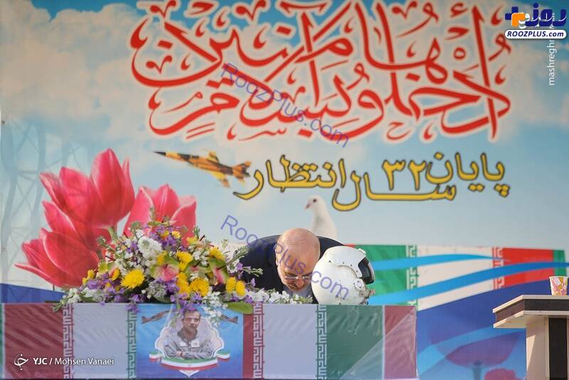 قالیباف در مراسم تشییع پیکر پاک شهید «بیک محمدی»/عکس