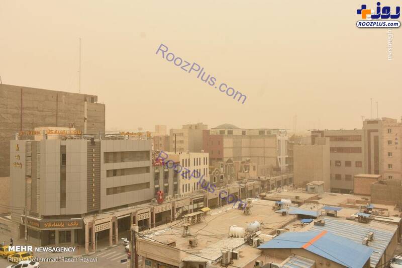 آبادان در محاصره گرد و خاک+عکس