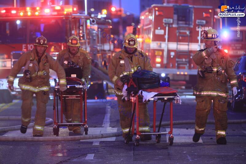 انفجار وآتش سوزی مهیب در لس‌آنجلس/عکس