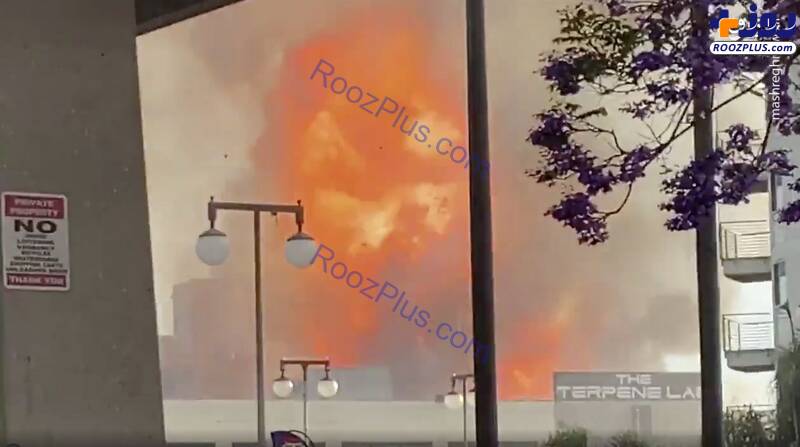 انفجار وآتش سوزی مهیب در لس‌آنجلس/عکس