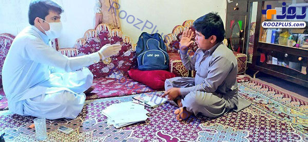 فداکاری معلم سیستان بلوچستانی در روزهای کرونایی+عکس