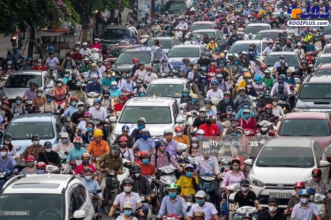 مدل وحشت آور عدم رعایت فاصله اجتماعی در هانوی! +عکس
