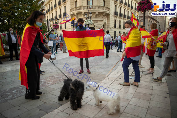 تظاهرات ضد دولتی مردم اسپانیا در خیابان ها+عکس
